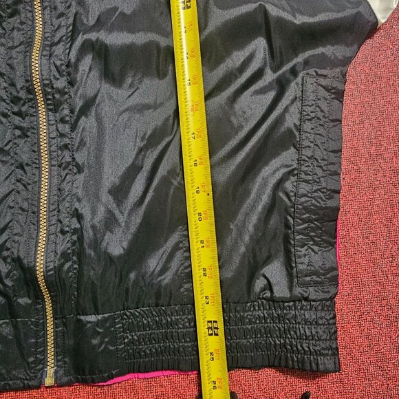 Vintage 90s Nike International Windbreaker Jacket M Pink & Black Retro Casual - Picture 8 of 12